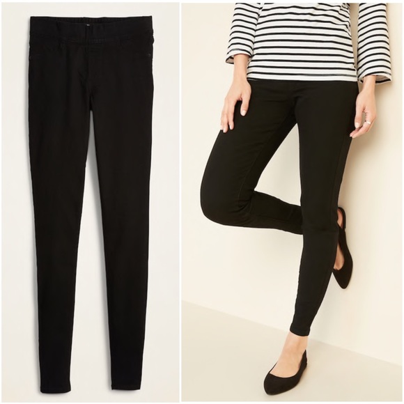 black super skinny jeggings